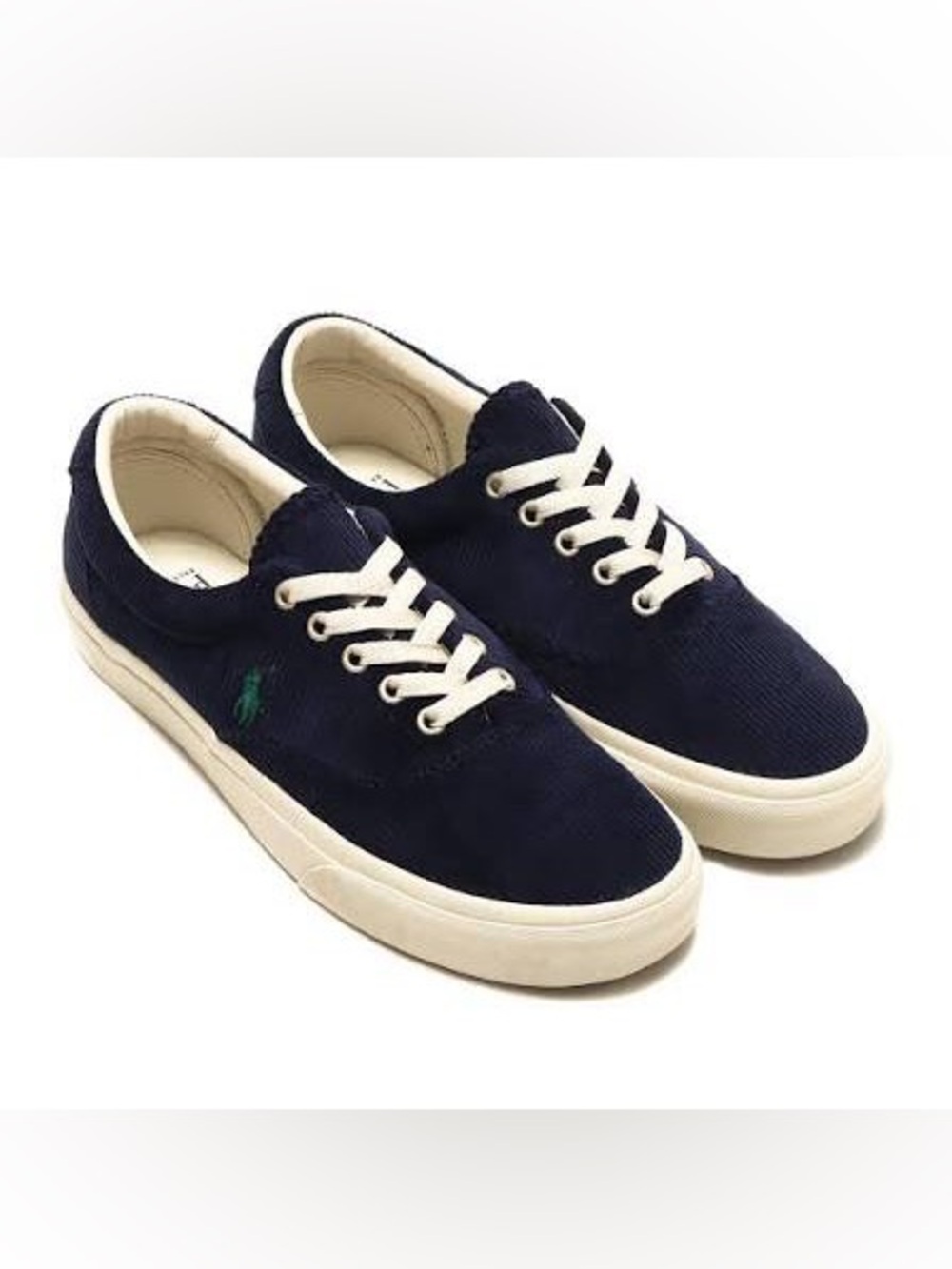 Polo Ralph Lauren Keaton Corduroy Sneakers In Hunter Navy Pony Sz 12 Mens